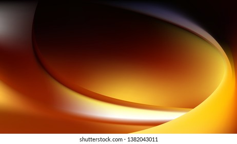 Abstract Orange and Black Wave Background Template