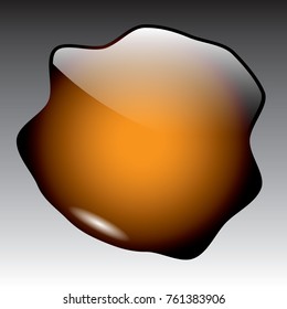 Abstract orange blot shaped background, with space for your text. Vector illustration.