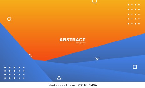 Abstract orange and blue background with fluid shapes modern concept.minimal poster. background for banner, web, cover, billboard, brochure, social media, landing page.