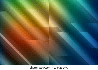 abstract orange and blue background with lines. illustration technology.