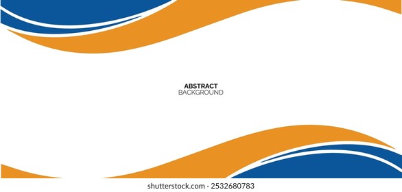 Fundo abstrato laranja e azul do banner. Modelo de plano de fundo de padrão de banner de design gráfico com formas de curva dinâmicas. Terno para negócios, capa, cabeçalho, papel de parede, corporativo, site, folheto