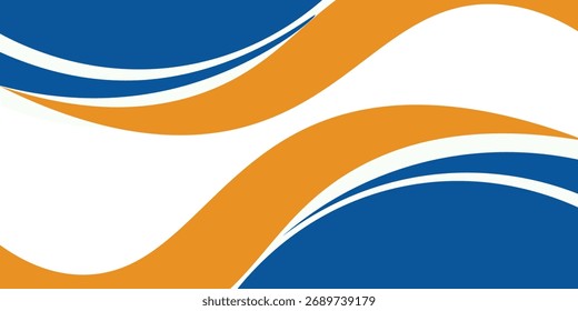 Abstractas fondo de Anuncio naranja y azul. Plantilla de fondo de patrón de Anuncio de Diseño gráfico con Formas de curva dinámica.