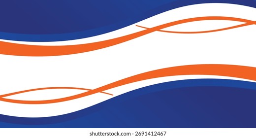 Abstract orange and blue banner background. Graphic design banner pattern background template. dynamic curve shape design.