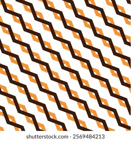 abstract orange and blue diagonal striped pattern with geometric accents