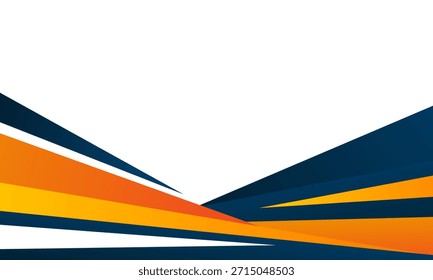 Abstract orange and blue diagonal stripes background with modern geometric shapes on white space, Suitable for sports templates, business wallpapers, banners, cards, web and pages