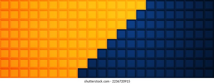 Abstract orange and blue geometric background