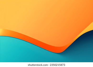 Abstract orange and blue geometric background. Dynamic shapes composition. Vector illustration.