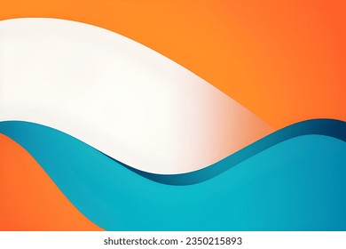 Resumen de fondo geométrico naranja y azul. Composición dinámica de formas. Ilustración vectorial.