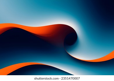 Abstract orange and blue geometric background. Dynamic shapes composition. Vector illustration.