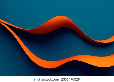 Abstract orange and blue geometric background. Dynamic shapes composition. Vector illustration.