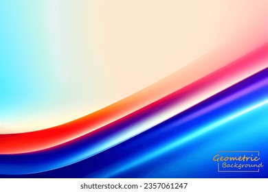 Abstract orange and blue geometric background. Dynamic shapes composition. Vector illustration.