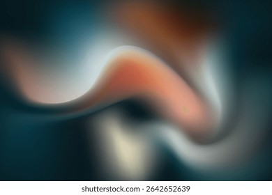 Abstract Orange and Blue Gradient Art: Modern Wavy Background Design for Digital Projects