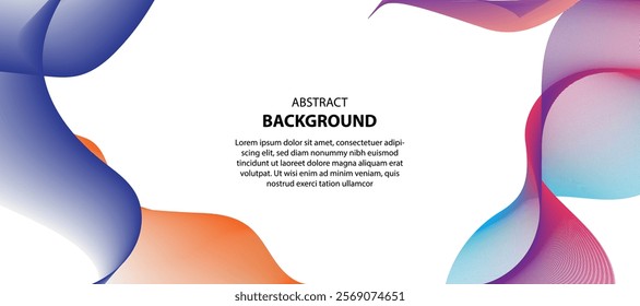 abstract orange blue gradient background, business technology digital communication template, ai artificial intelligence illustration element, banner poster pattern creative vector, social media 