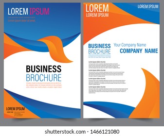 Abstract orange blue gradient modern annual report flyer Brochure leaflet, the presentation cover, magazine advertising. cover with an abstract background. vector template layout of A4 format
