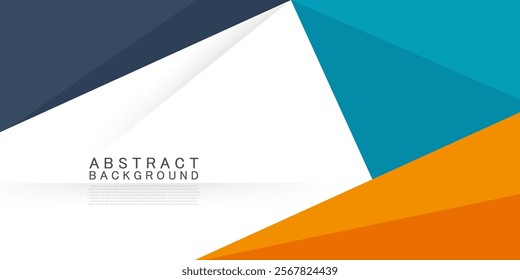 Abstract orange and blue gradient overlap 3D background with shadow. Colorful orange and blue on white background. Eps10 vector