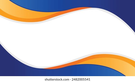 Fondo de gradiente Abstractas naranja y azul o de Vector curvo. Fondo abstracto moderno de borde naranja y azul.