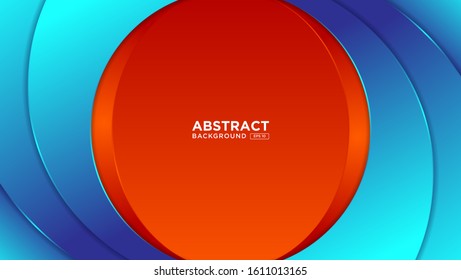 abstract orange blue gradient wavy background. full color gradient. 3d backdrop. Modern design. Cover layout template. EPS 10 vector