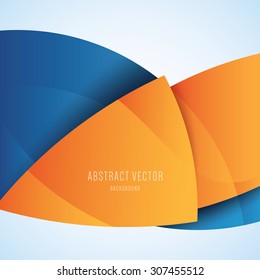 Abstract Orange And Blue Modern Vector Background