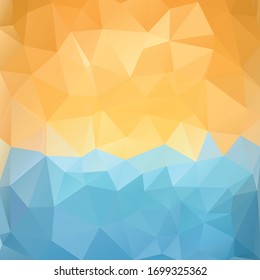 Fondo abstracto de textura de polígono naranja y azul