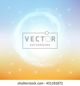 Abstract orange and blue star pattern background. Vector artistic background