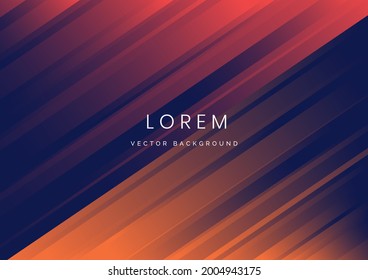 Abstract orange and blue stripe diagonal lines light  background. Vector illustration

