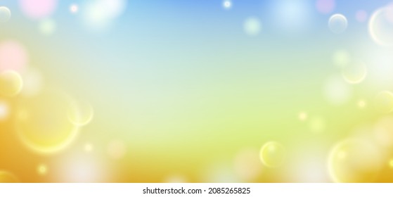 Abstract orange blurred gradient background. Autumn background of nature. Vector illustration for your graphic design, banner or poster. Ecological concept. Bokeh effect