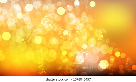 Abstract Orange Bokeh Defocused Lights Background