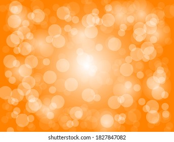 abstract orange bokeh vector background