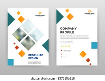Abstract orange brochure design