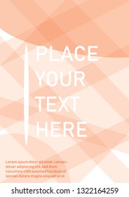 Abstract Orange Brochure design template or Business Annual Report Flyer cover or Poster in A4 size