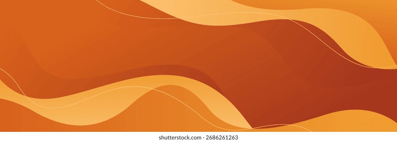 Abstractas fondo de onda degradada naranja, marrón y beige. Diseño de Anuncio moderno. Adecuado para Plantillas, Anuncios de venta, eventos, Sitios web, encabezados y más
