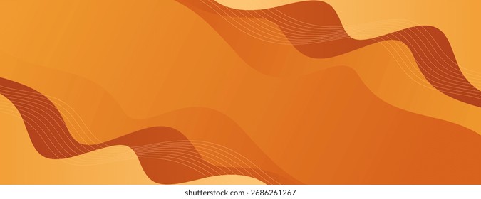 Abstractas fondo de onda degradada naranja, marrón y beige. Diseño de Anuncio moderno. Adecuado para Plantillas, Anuncios de venta, eventos, Sitios web, encabezados y más