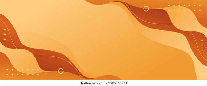 Abstractas fondo de onda naranja, marrón y beige con Elementos geométricos. Diseño de Anuncio moderno. Adecuado para Plantillas, Anuncios de venta, eventos, Sitios web, encabezados y más