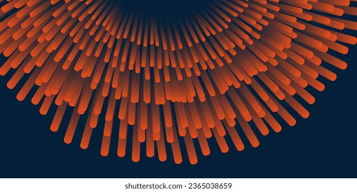 Abstract Orange, Brown and Dark Blue Minimal Geometric Pattern Background Template, Gradient Shapes Composition, Futuristic Poster or Landing Page Design - Vector Illustration