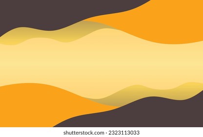 Abstract orange and brown wave modern soft luxury texture with smooth and clean vector subtle background illustration.