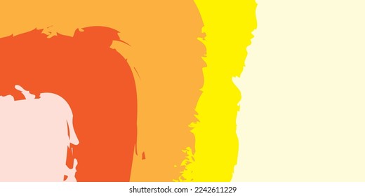 Resumen Ilustración del vector de fondo del pincel naranja