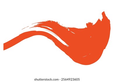 Abstract orange brushstroke design for graphic design inspiration.