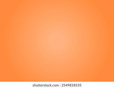 Abstract orange, carrot color gradient background. Monochrome pattern for design, copy space. Vector illustration