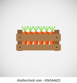 
abstract orange carrots on white background