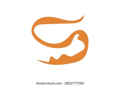 Abstract orange cat squirrel fox animal logo 