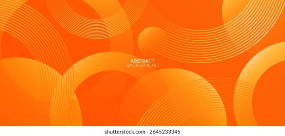 Abstract Orange circle background. Dynamic shapes composition. Minimal geometric. Modern graphic design elements.