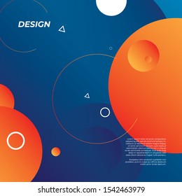 Abstract orange circle with colorful shape. Eps 10. Background for your website header and calendar.