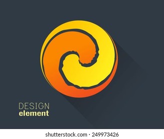 Abstract orange circle design element