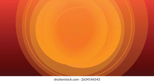 Abstract orange circle on dark red background. modern background Vector illustration