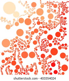 Abstract orange circle on white background