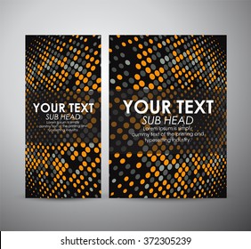 Abstract orange circle pattern. Brochure business design template or roll up. Vector illustration