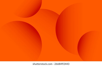 Abstract orange circles background, modern composition color background. Suitable for poster, card, banner, backdrop, brochure, cover, wallpaper, website. vector design