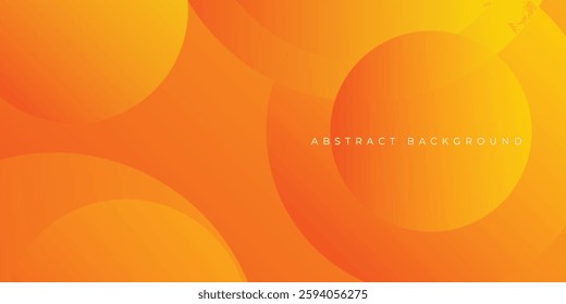 Abstract orange with circles background. abstract shapes composition can be used for greetings, cards, invitation, wallpaper, web, background, backdrop, banner, flyer, book, cover, pattern, template