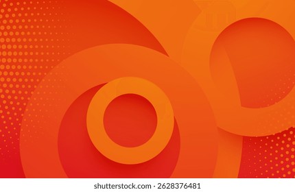 Abstract Orange Circles Background with Vibrant Gradient Design
