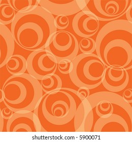 Abstract orange circles - funky seamless vector background
